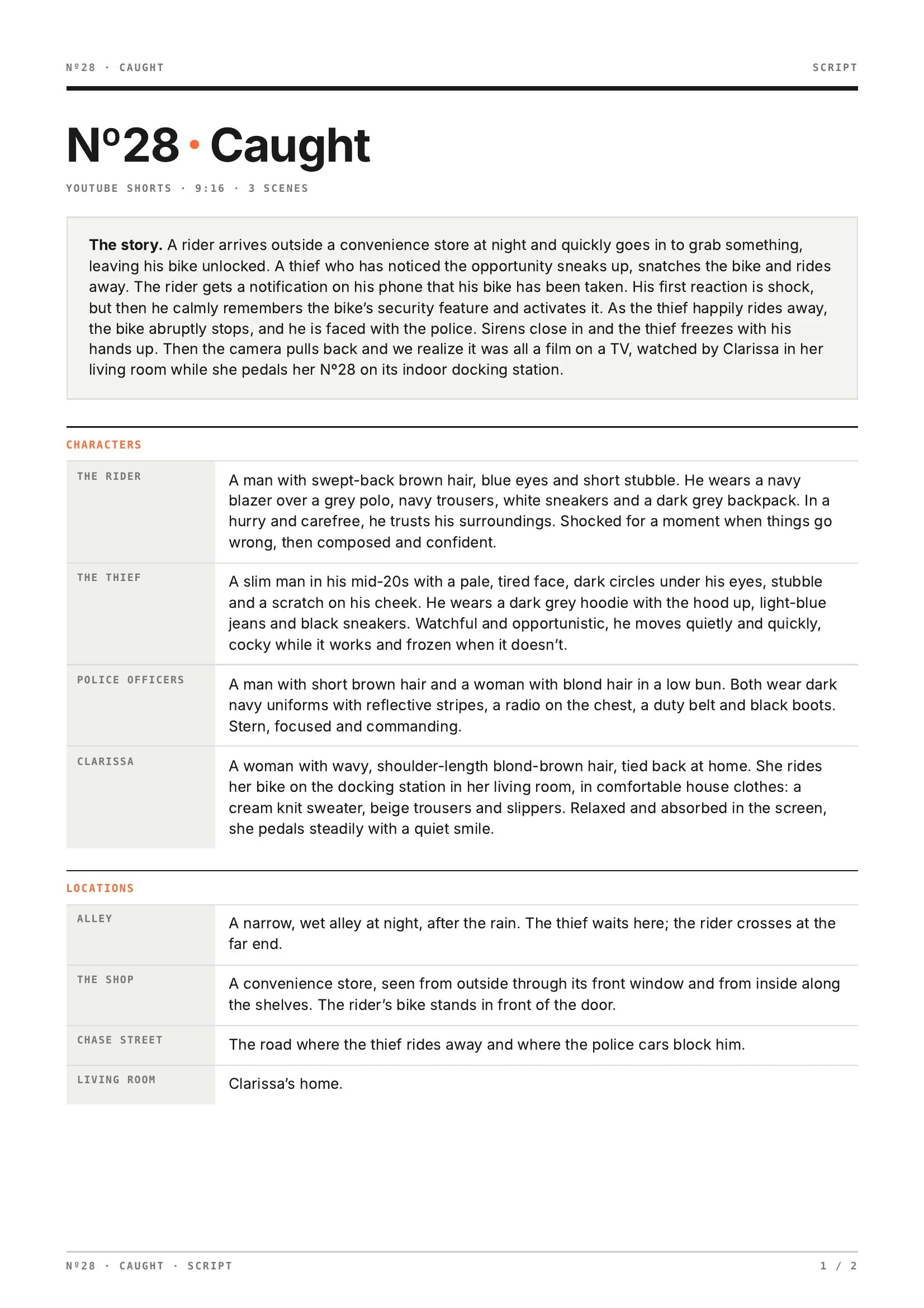 Script, page 1